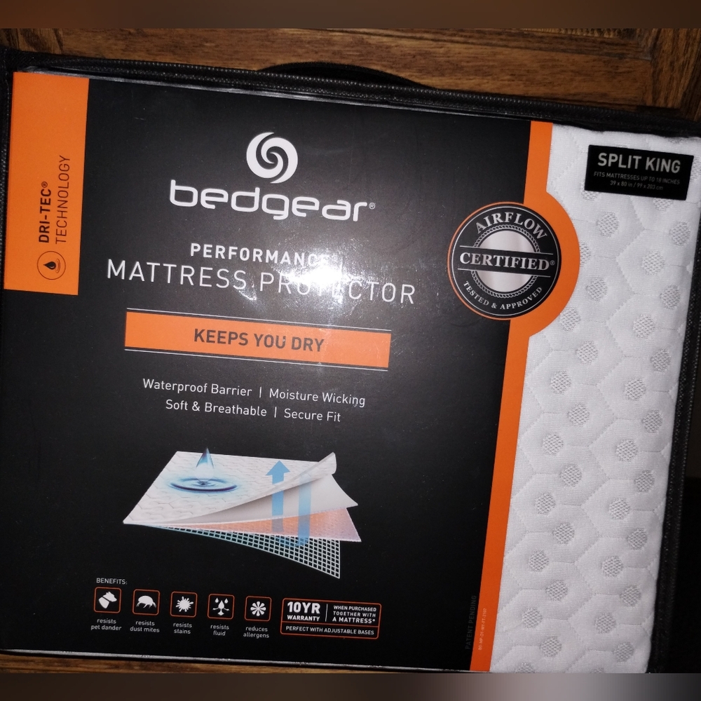 bedgear split-king mattress protector-Brand New!